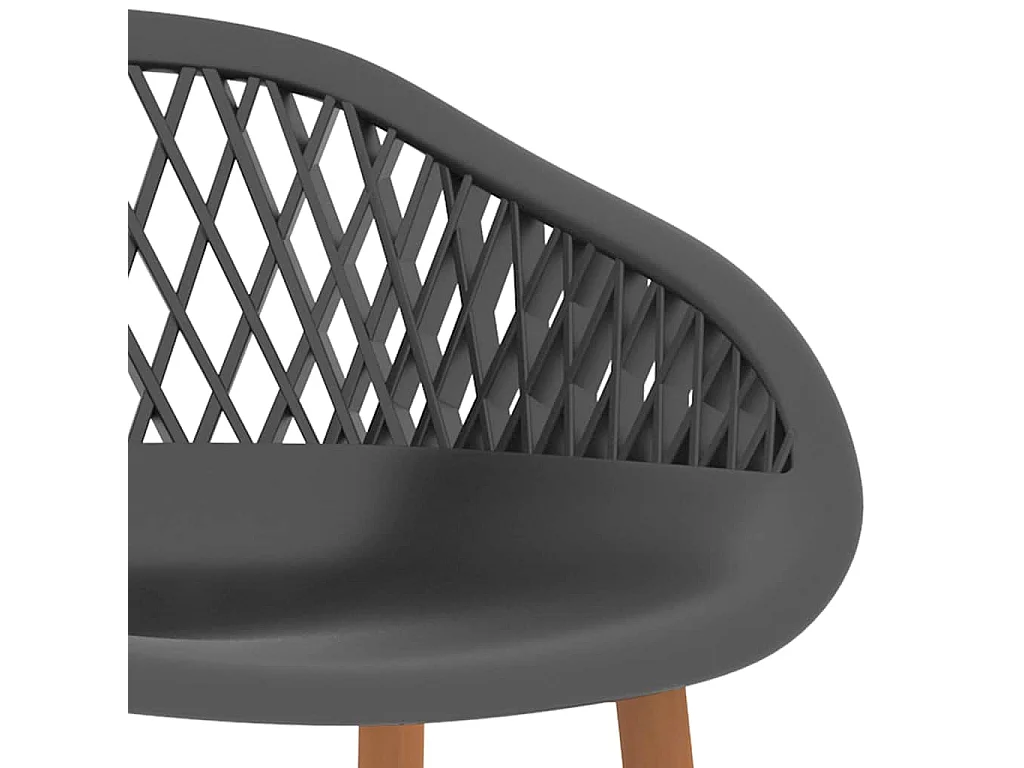 Chaises de bar lot de 2 gris