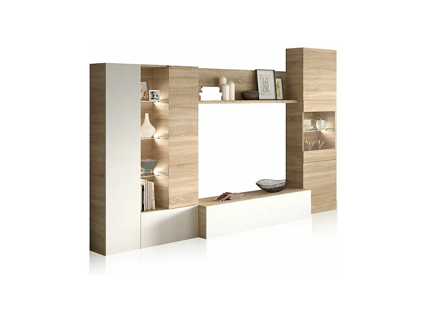 Salón Vinter Leds Blanco - Roble