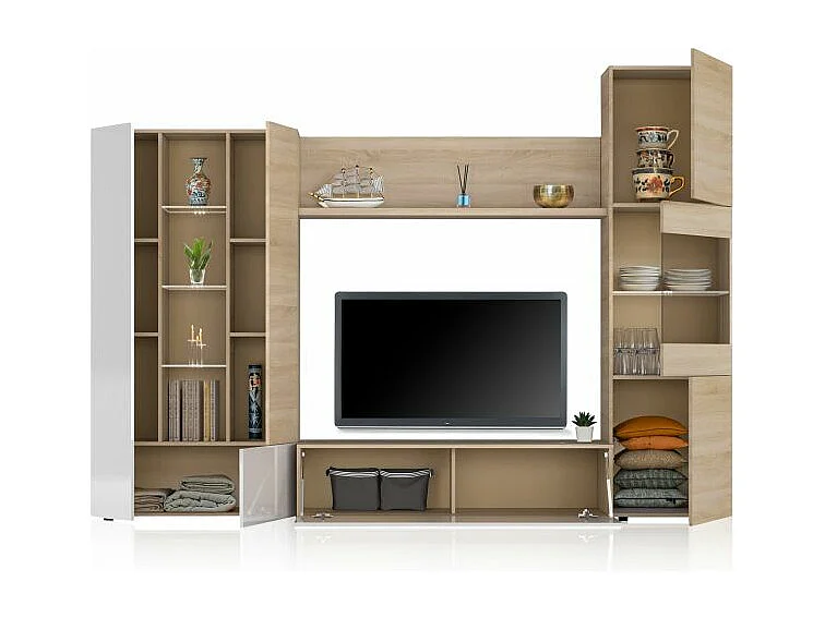 Salón Vinter Leds Blanco - Roble