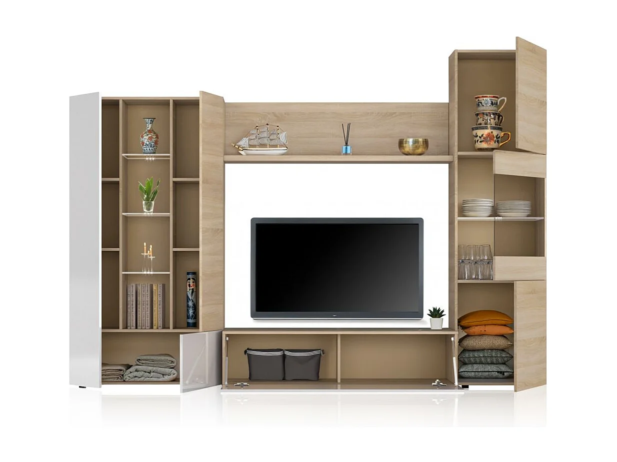 Salón Vinter Leds Blanco - Roble