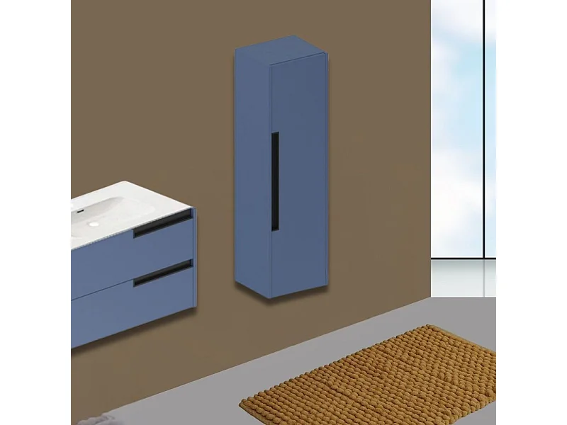 Colonna bagno sospesa Modular colore azzurro 35x30x120H