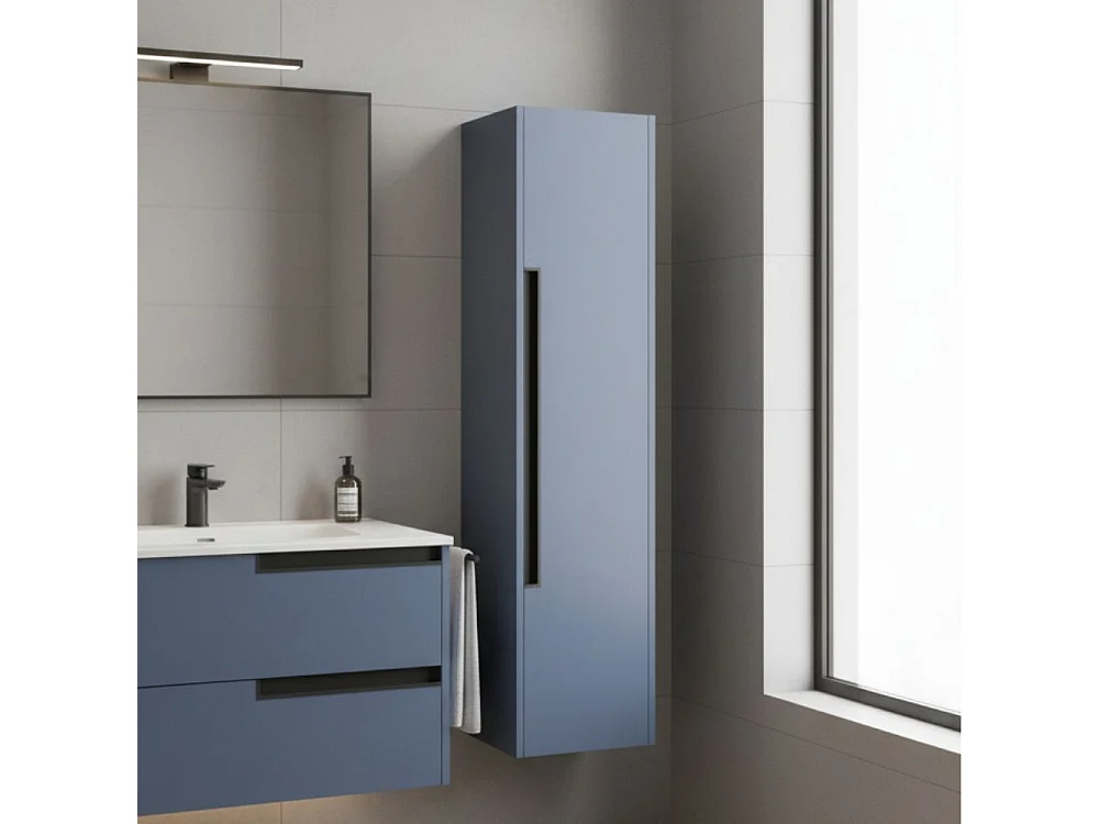 Colonna bagno sospesa Modular colore azzurro 35x30x120H