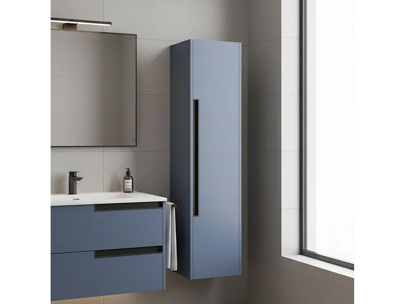Colonna bagno sospesa Modular colore azzurro 35x30x120H