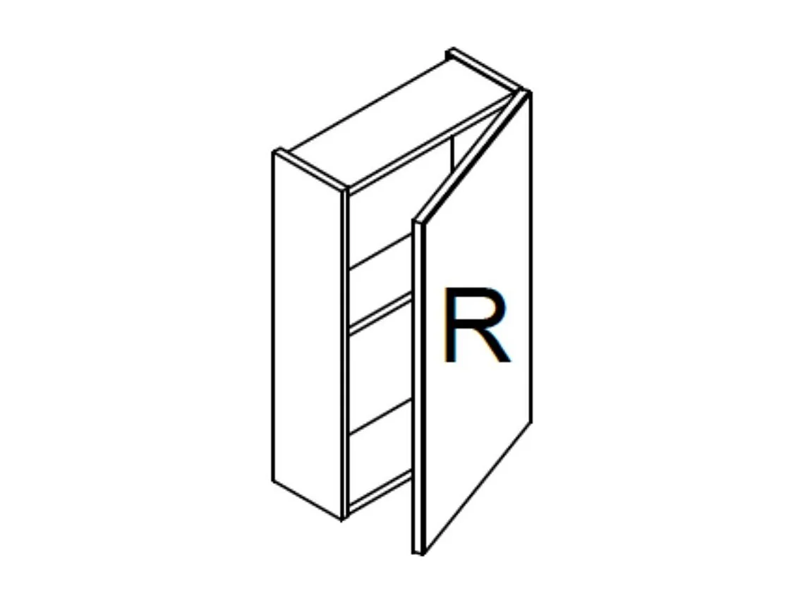 Pensile bagno con specchio anta reversibile Solo2 colore bianco
