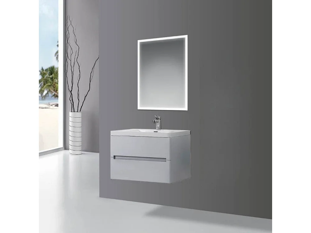 Mobile bagno sospeso Varano 90x48x55 colore grigio chiaro