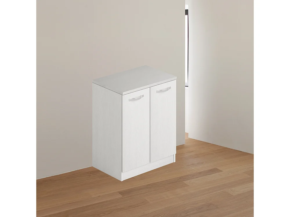 Mobile bagno due ante 71x50x85,5 colore bianco frassinato