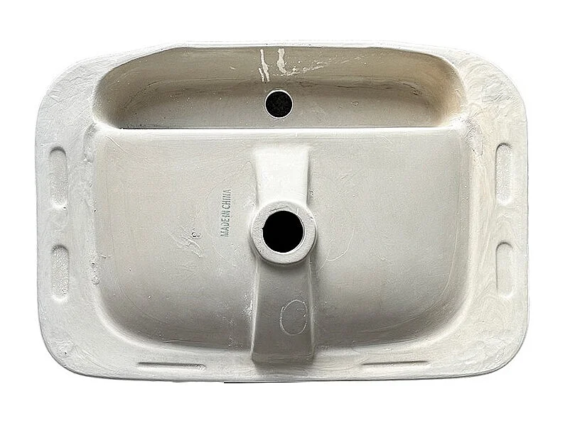 Lavabo semincasso in ceramica bianco 60x40x16,5H CUP6026B