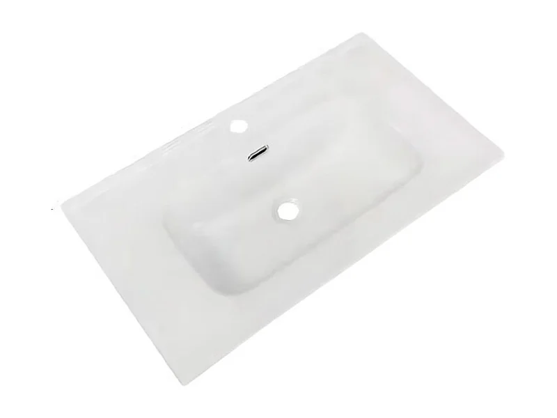 Lavabo consolle d'appoggio in ceramica bianco 81x46.5x17H VA836-80