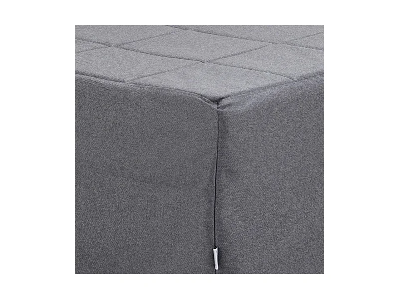 Pouf trasformabile in letto Vega tessuto grigio