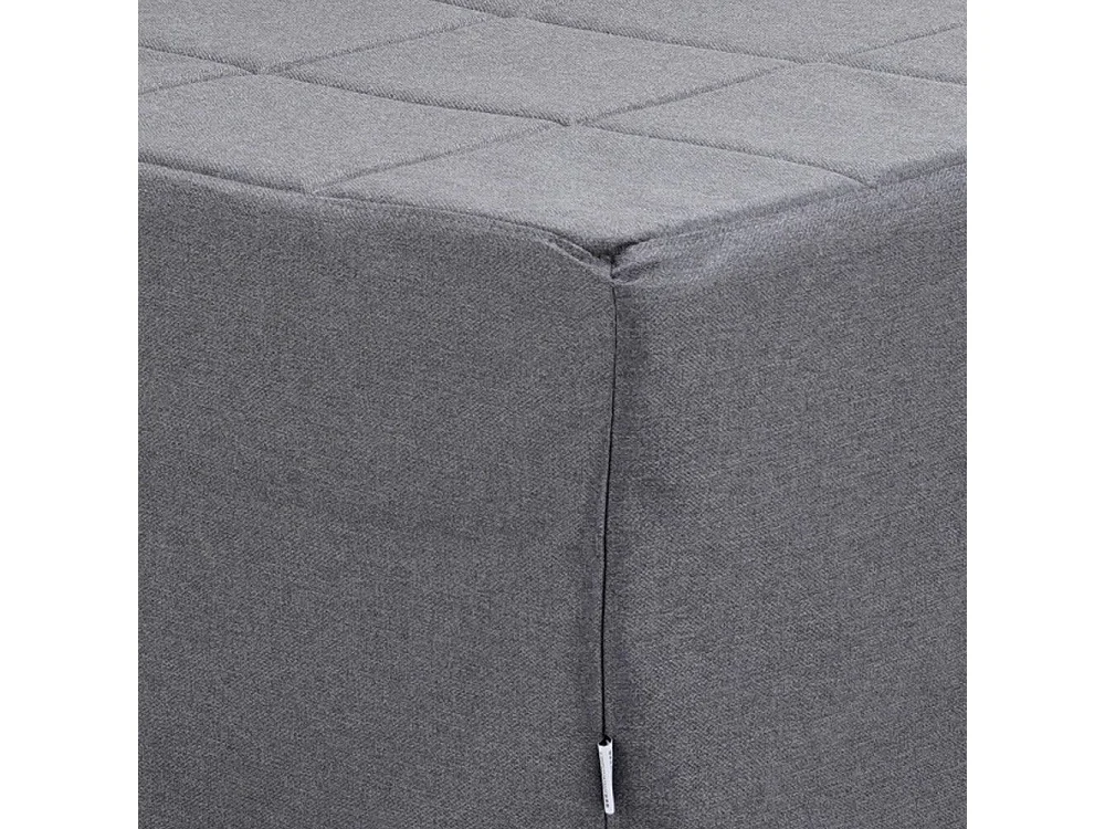 Pouf trasformabile in letto Vega tessuto grigio