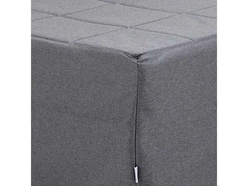 Pouf trasformabile in letto Vega tessuto grigio