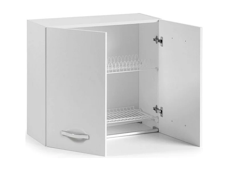 Pensile scolapiatti 80 cm due ante colore bianco frassinato