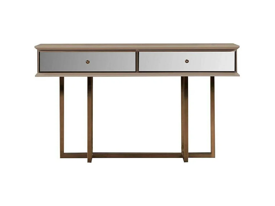 Dresser Eliza gambe oro e 2 cassetti finitura vizon cream 140.5x45.5x80.3H