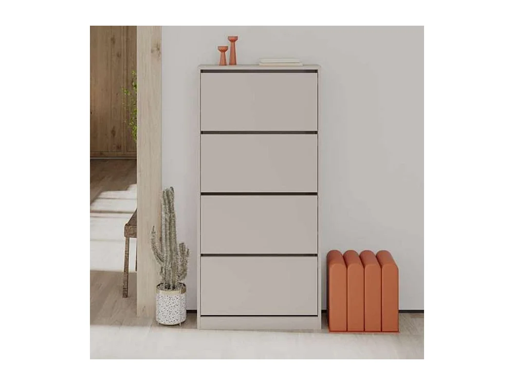 Scarpiera quattro ante a ribalta SHC540OAK 73x26x154,5 colore light mocha grigio