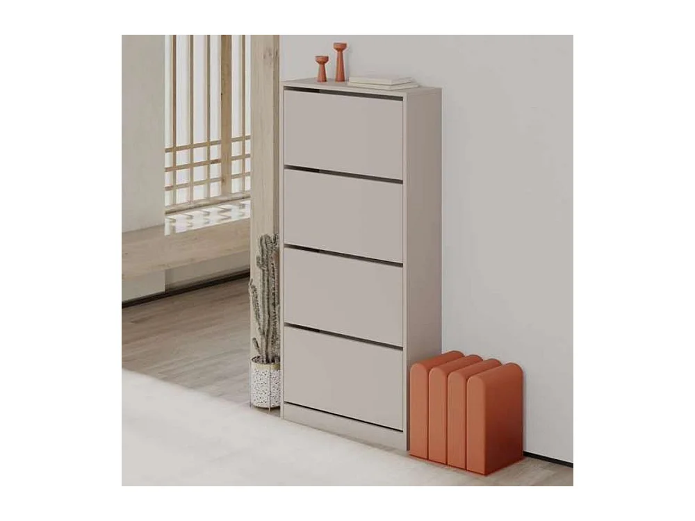 Scarpiera quattro ante a ribalta SHC540OAK 73x26x154,5 colore light mocha grigio