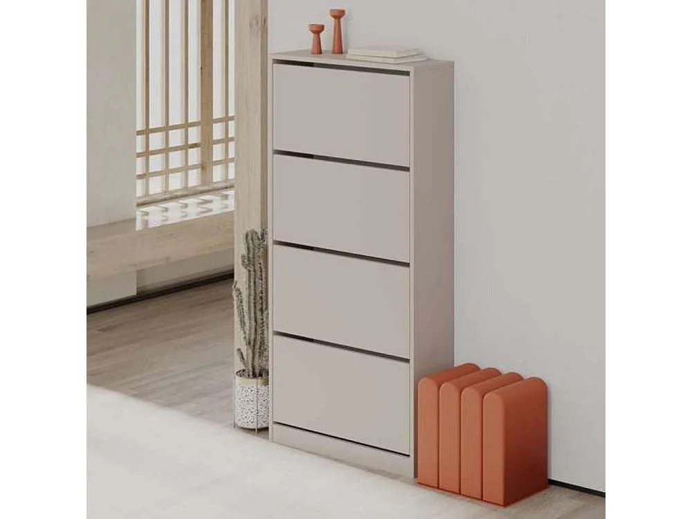 Scarpiera quattro ante a ribalta SHC540OAK 73x26x154,5 colore light mocha grigio