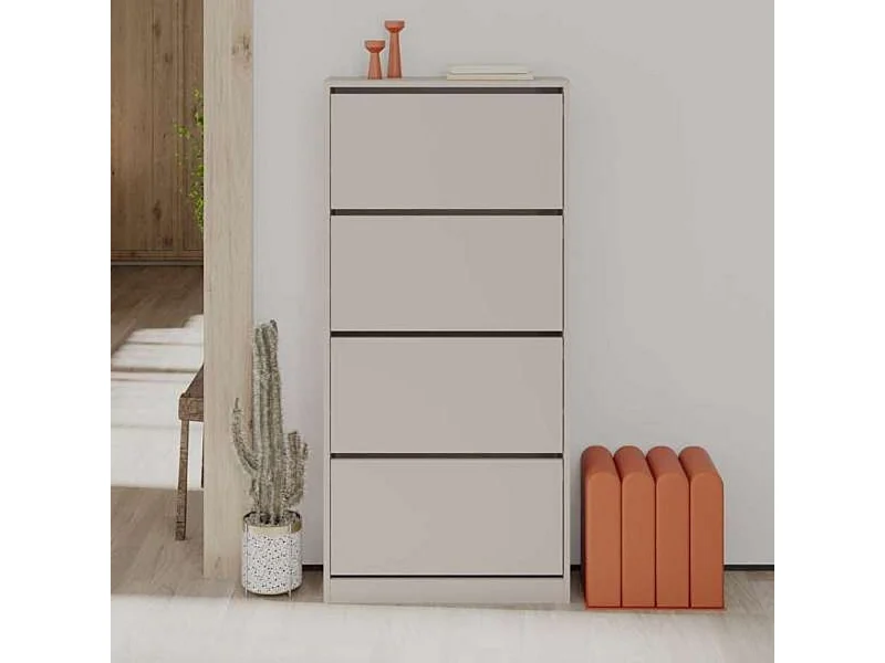 Scarpiera quattro ante a ribalta SHC540OAK 73x26x154,5 colore light mocha grigio