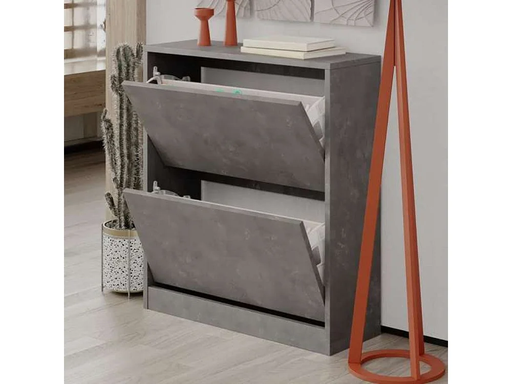 Scarpiera due ante a ribalta SHC520RETRO 73x26x82.5H colore grigio retro