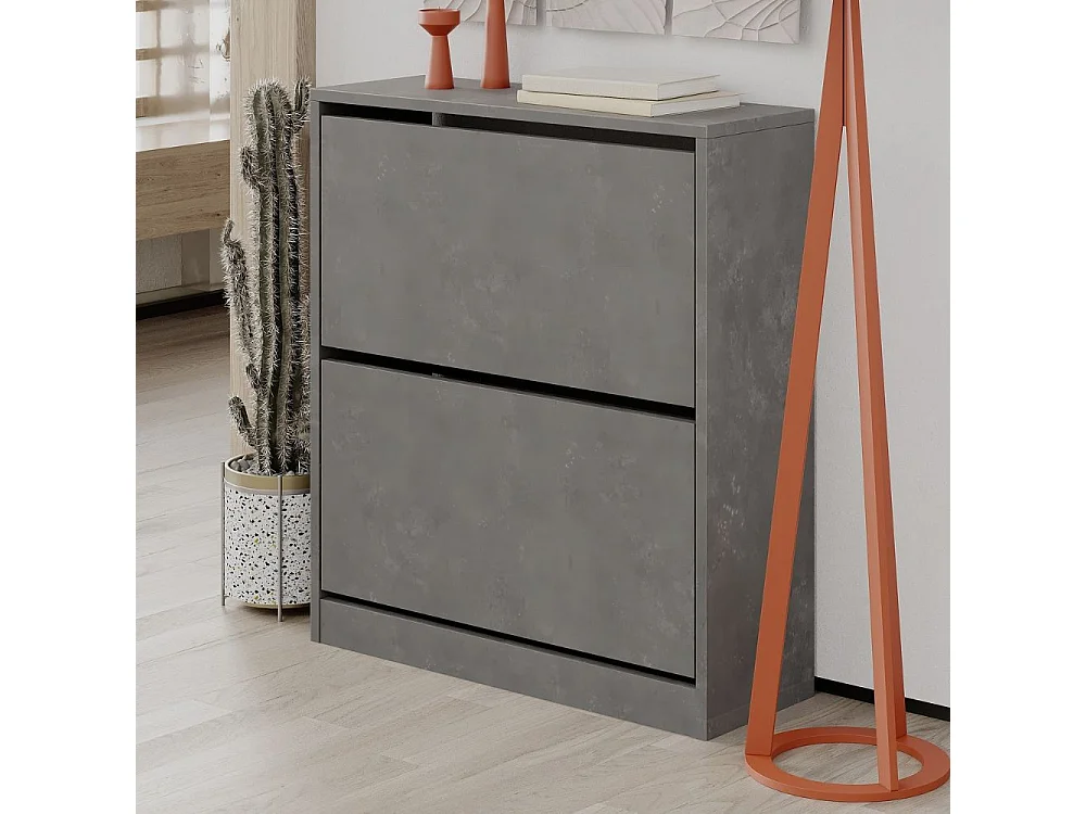 Scarpiera due ante a ribalta SHC520RETRO 73x26x82.5H colore grigio retro