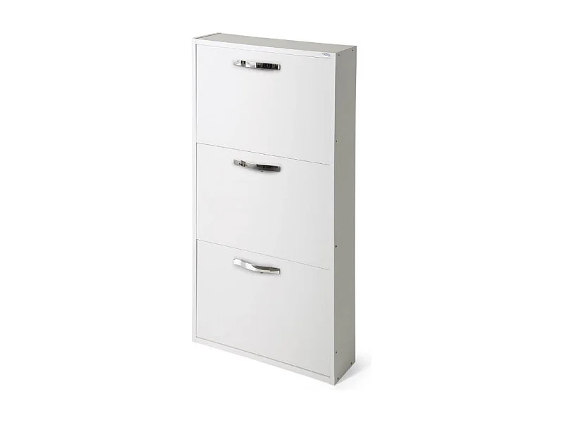 Scarpiera 3 ante slim salvaspazio 108x65x15 Serena colore bianco frassinato