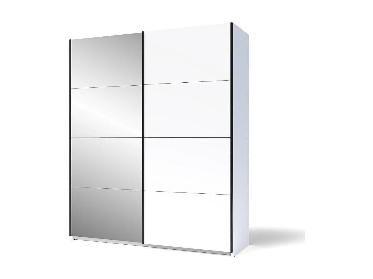 Armadio 2 ante scorrevoli bianco con specchio Zegna 170x59.2x205H