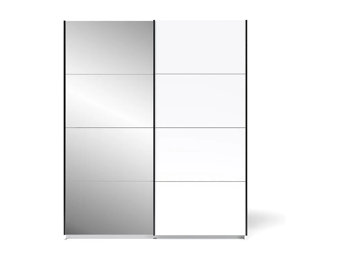Armadio 2 ante scorrevoli bianco con specchio Zegna 170x59.2x205H