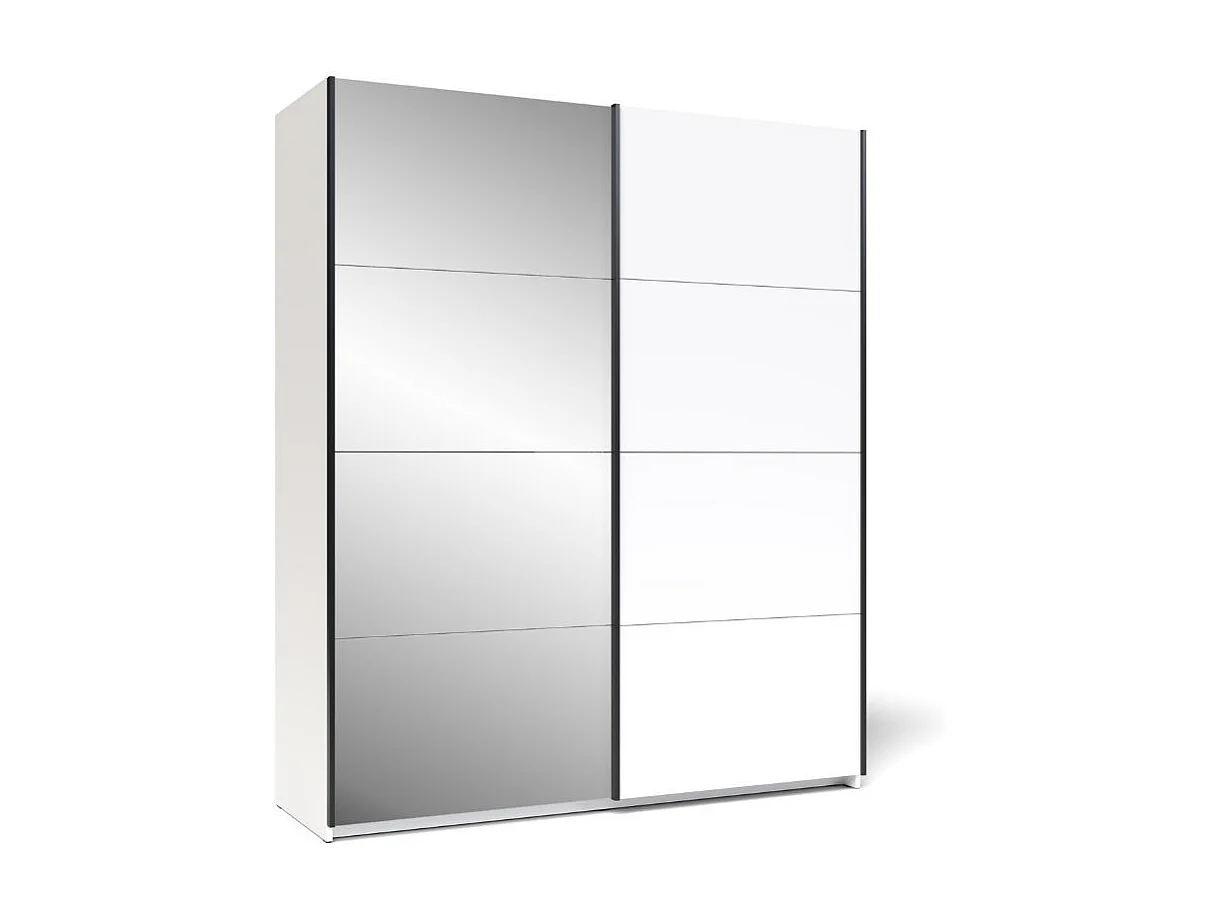 Armadio 2 ante scorrevoli bianco con specchio Zegna 170x59.2x205H