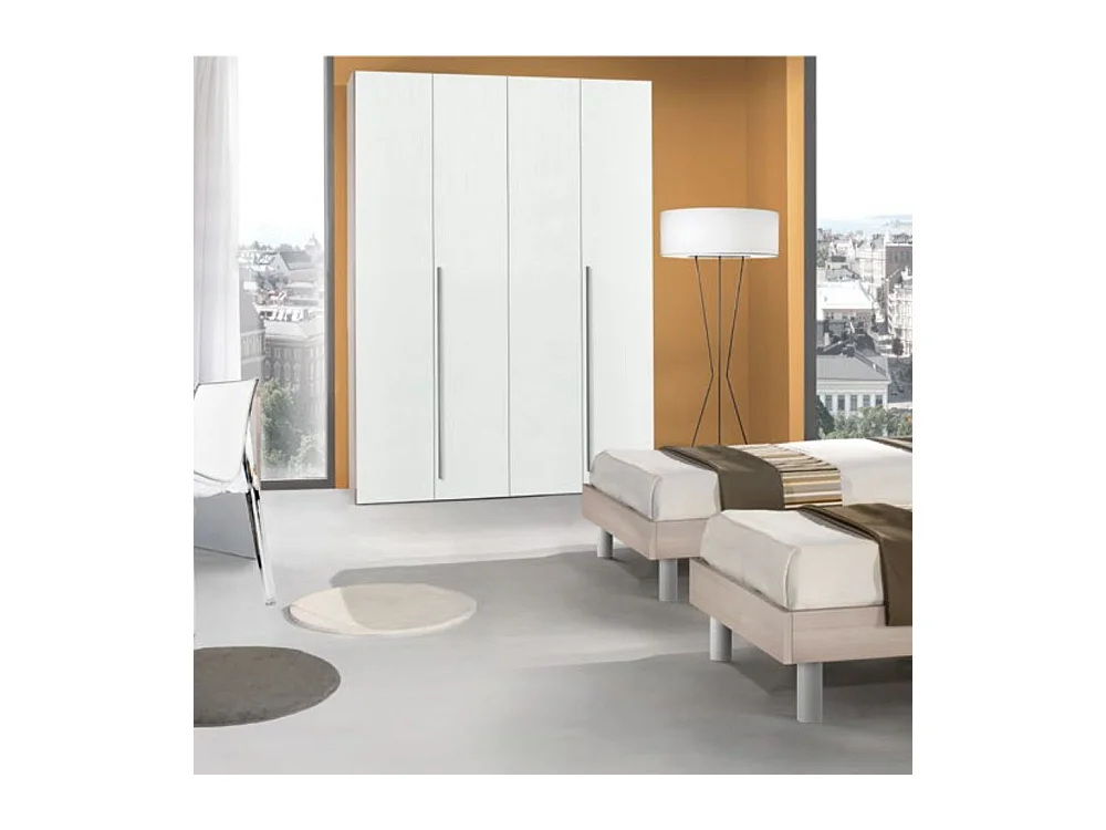 Armadio 4 ante bianco larice Urano 161x55x240H
