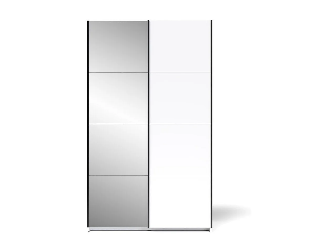 Armadio 2 ante scorrevoli bianco con specchio Zegna 120x59.2x205H