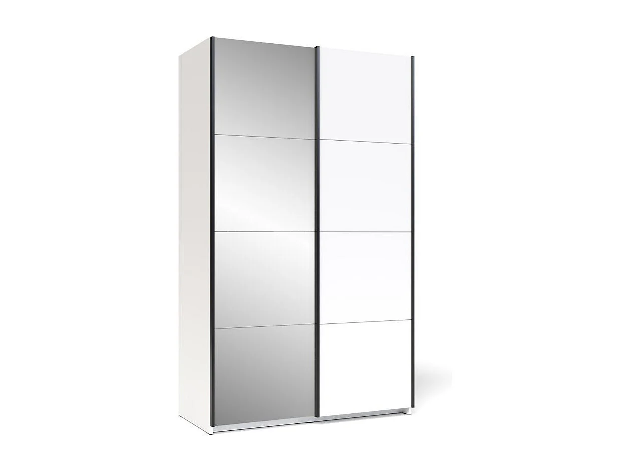 Armadio 2 ante scorrevoli bianco con specchio Zegna 120x59.2x205H