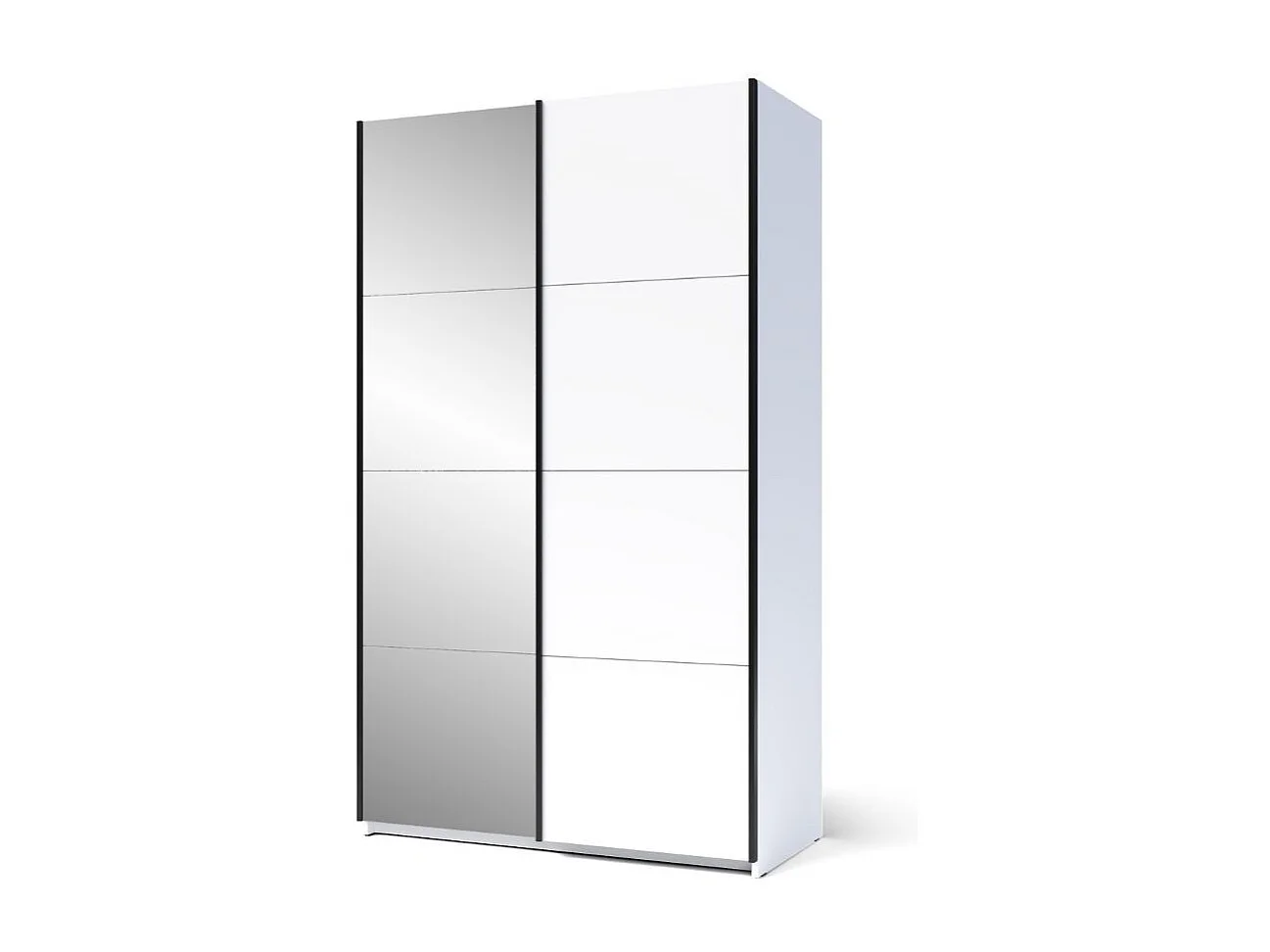 Armadio 2 ante scorrevoli bianco con specchio Zegna 120x59.2x205H