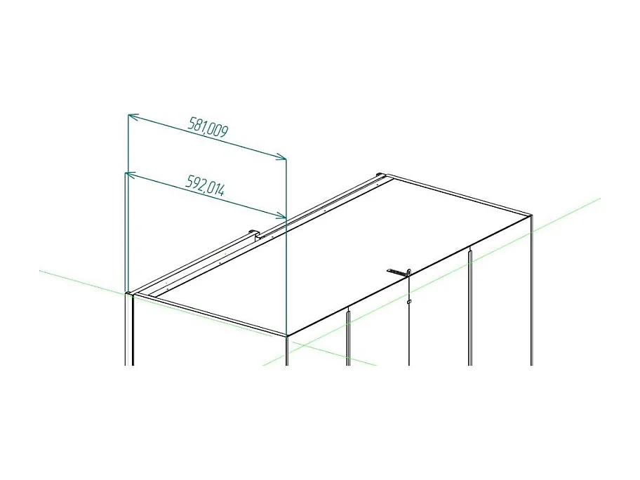 Armadio 2 ante scorrevoli bianco con specchio Zegna 120x59.2x205H