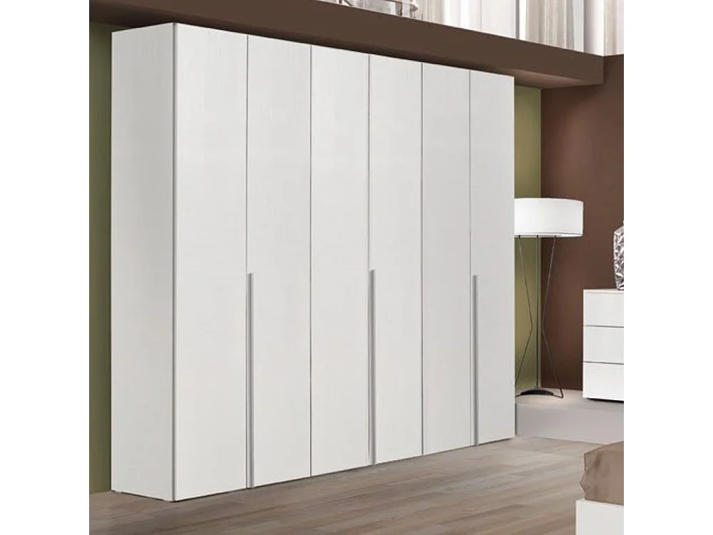Armadio 6 ante bianco larice Urano 241x55x240H