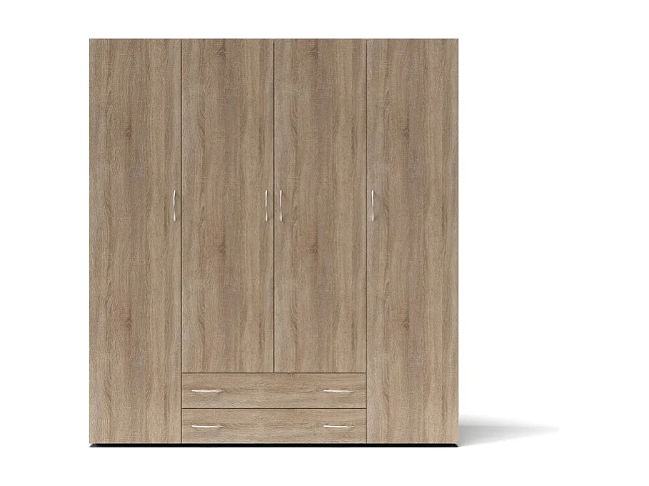 Armadio 4 ante e 2 cassetti Seba4 160x51,6x177h colore bianco