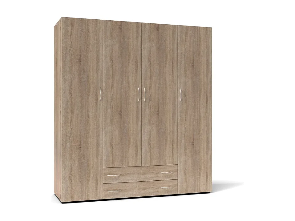 Armadio 4 ante e 2 cassetti Seba4 160x51,6x177h colore bianco