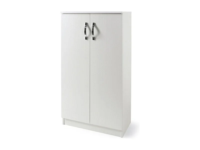 Armadio scarpiera 2 ante e 3 ripiani Gabriella 130 colore bianco frassinato