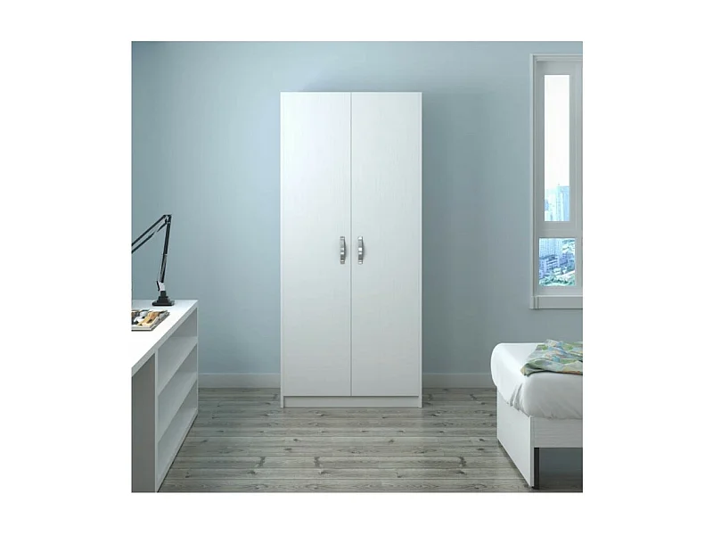 Armadio due ante 91x52x210h colore bianco ARM290