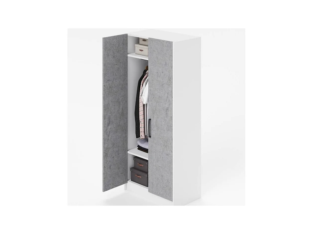 Armadio due ante 91x52x210h colore bianco ARM290