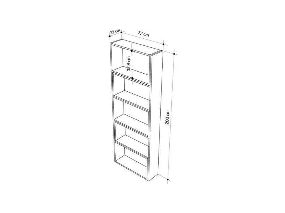 Libreria estensibile angolare Wish 72x22x200h colore bianco
