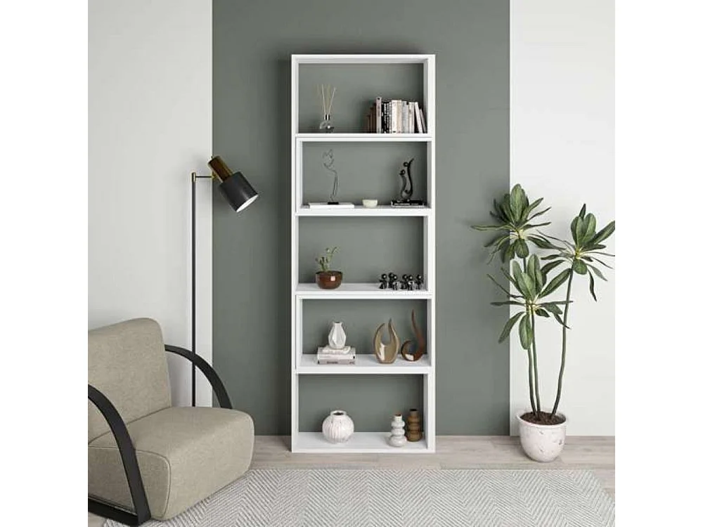 Libreria estensibile angolare Wish 72x22x200h colore bianco