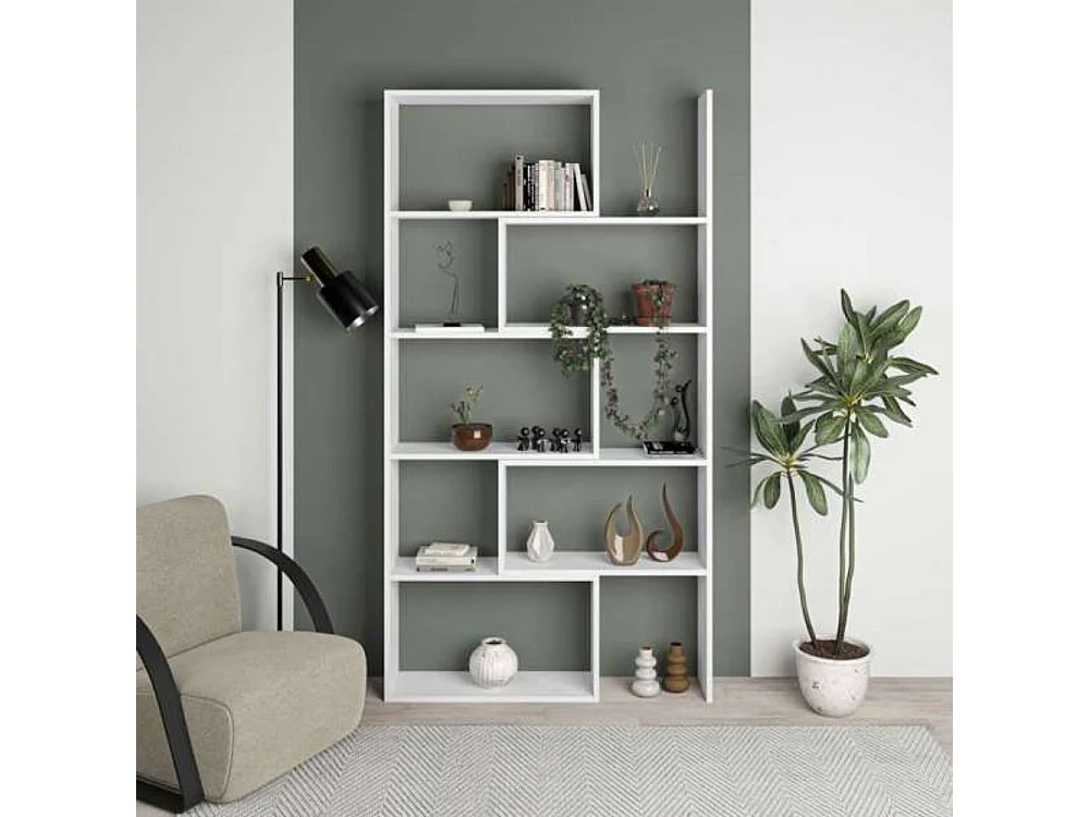 Libreria estensibile angolare Wish 72x22x200h colore bianco