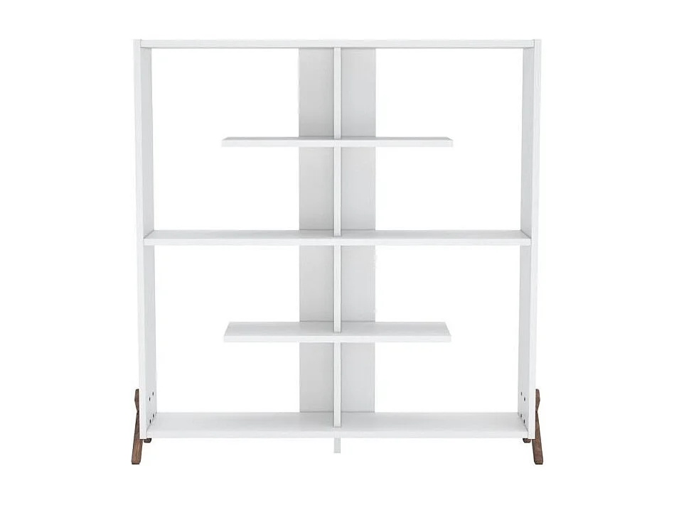 Libreria Kipp con piedini a croce 113x28x117h colore bianco