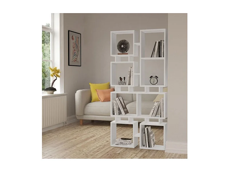 Libreria bifacciale Rail 79x166,5 colore bianco