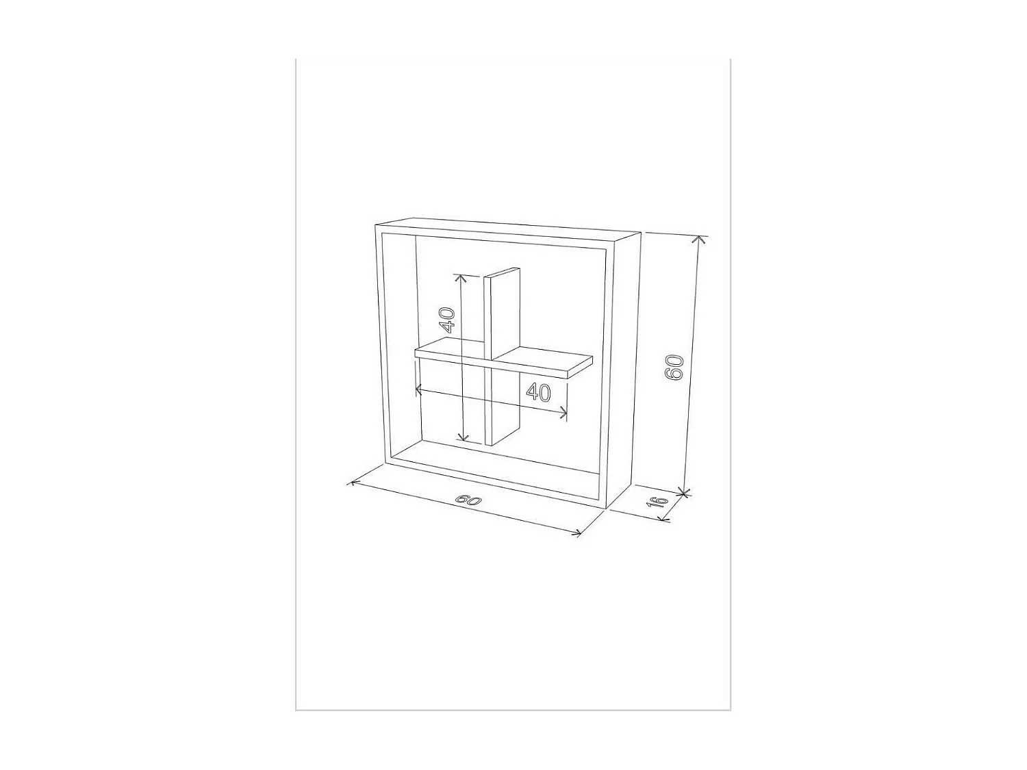 Libreria pensile Kiss 60x60x16 RF140101