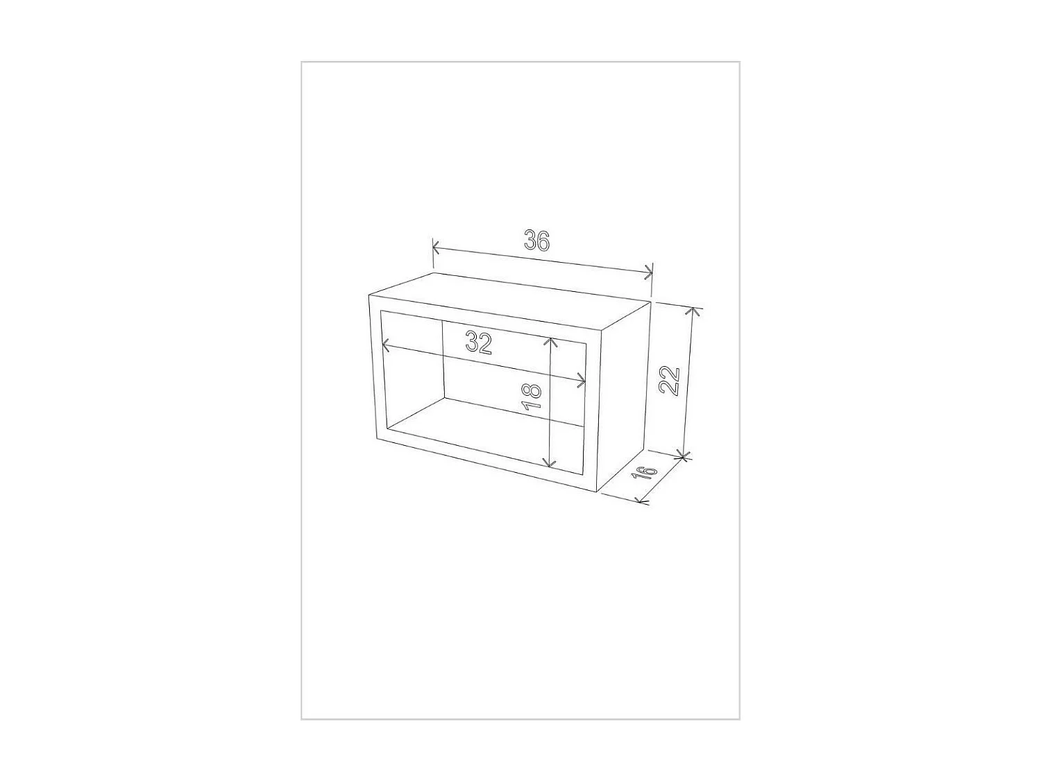 Libreria pensile composta da 3 quadri Monroe RF141104