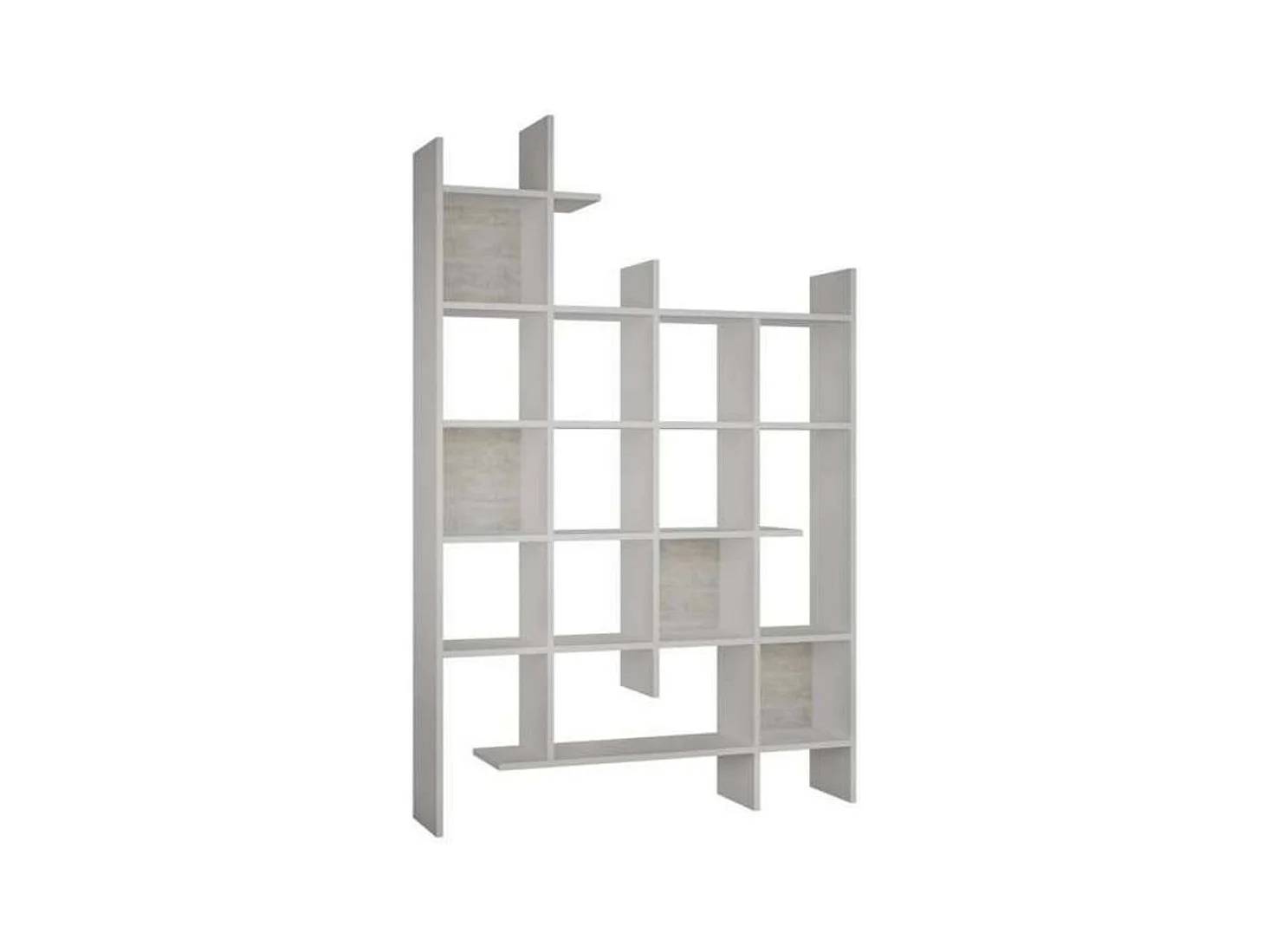 Libreria 6 ripiani Manco 122x25.5x188H colore bianco