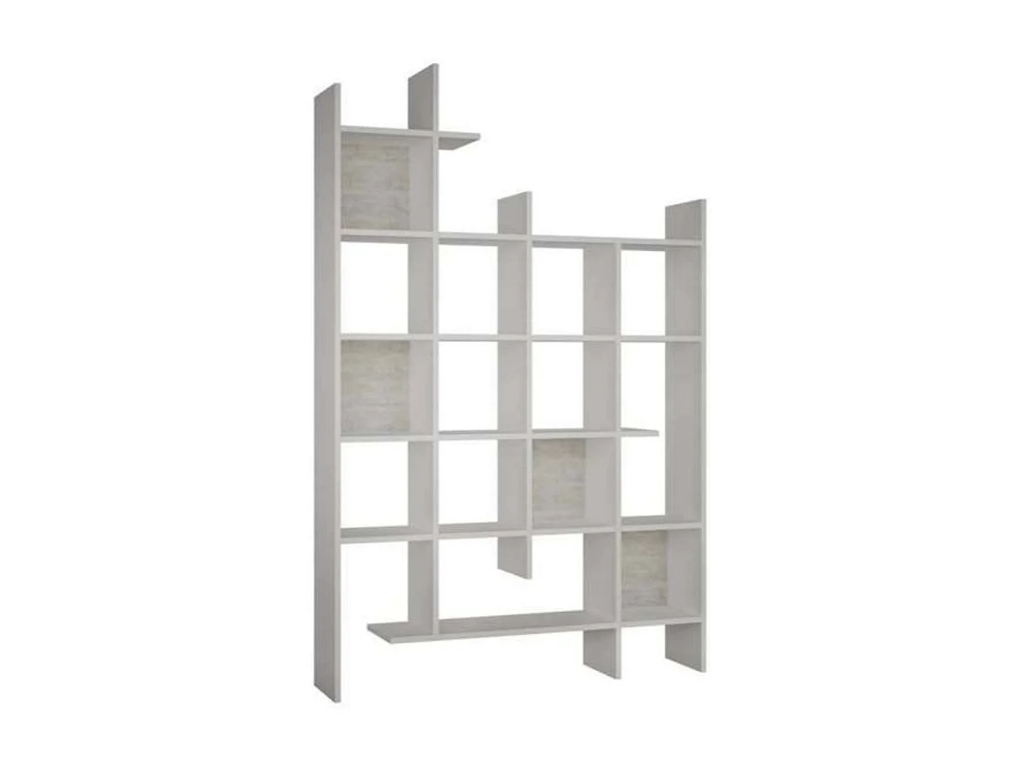 Libreria 6 ripiani Manco 122x25.5x188H colore bianco