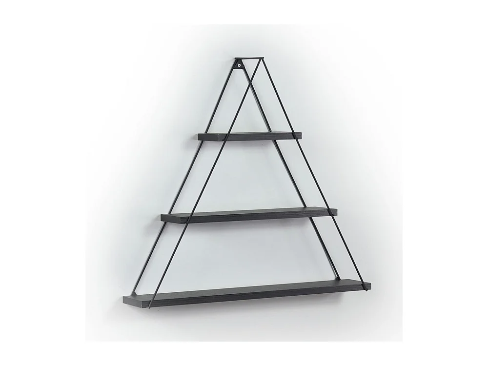 Mensola triangolare 3 ripiani Moset MT191005 colore nero