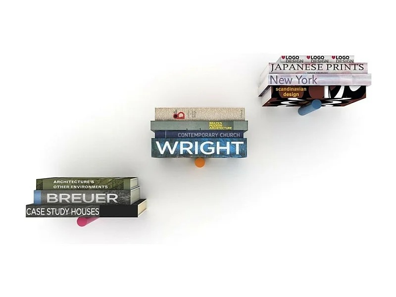 Mensole colorate porta libri a scomparsa Houdini RF140705