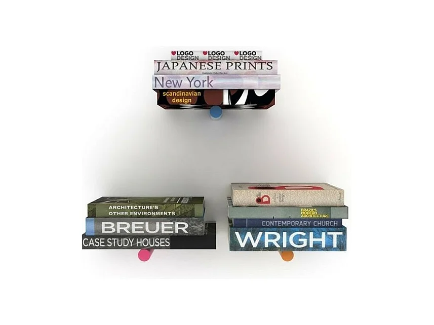 Mensole colorate porta libri a scomparsa Houdini RF140705